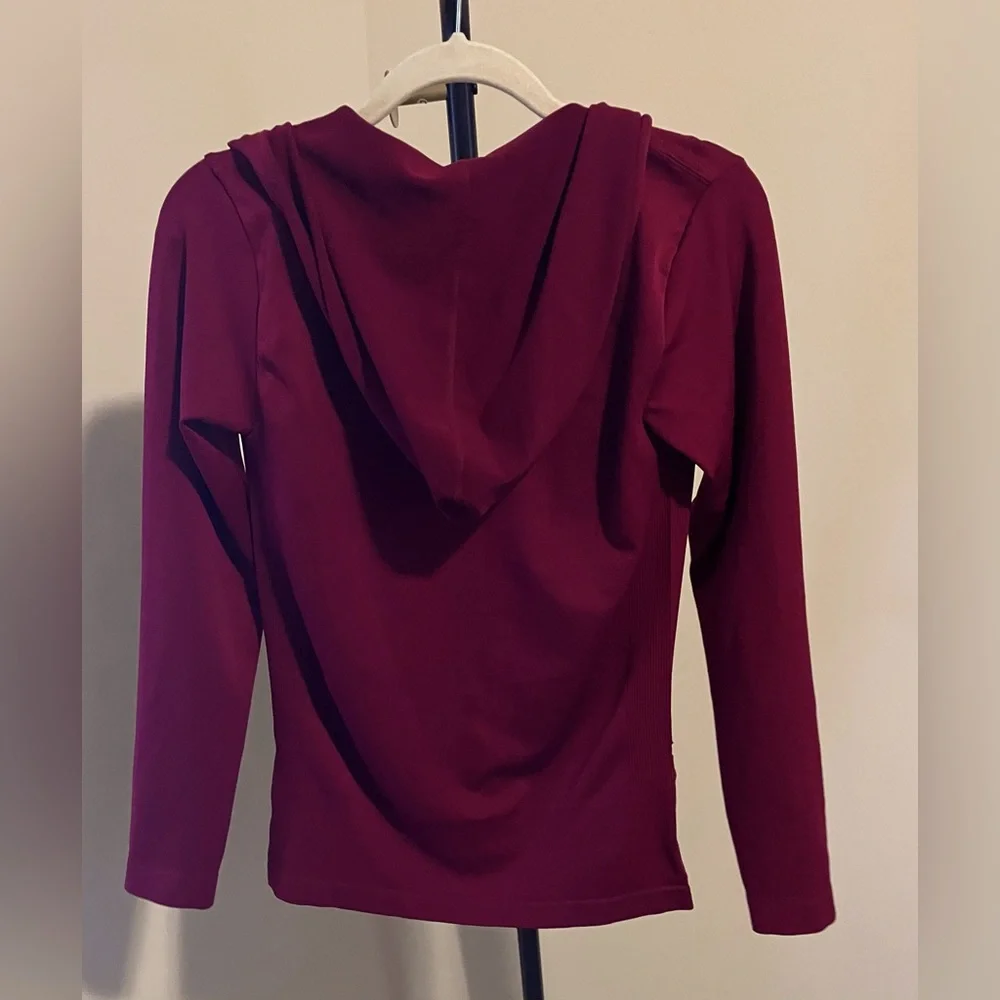 New Mix Burgundy Zip-Up Hoodie and Leggings Set. . One Size - Picture 4 of 4
